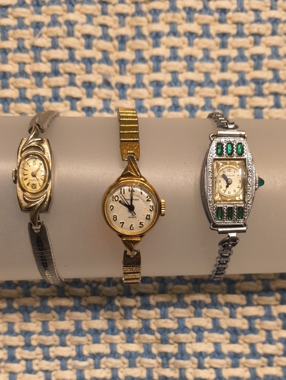 Antique Vintage Gold Women's Watches Bulova And Waltham Not Working Good Cond